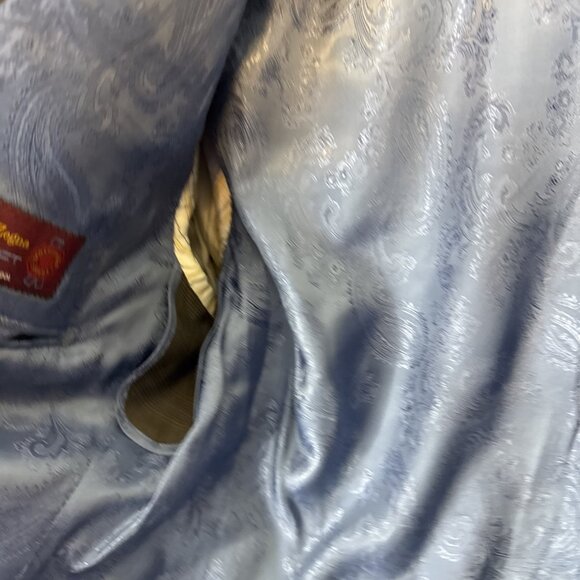 Astor & Black Ermenegildo Zegna Cool Effect Wool Blazer Gray Blue Plaid  Men 42R - Picture 8 of 8